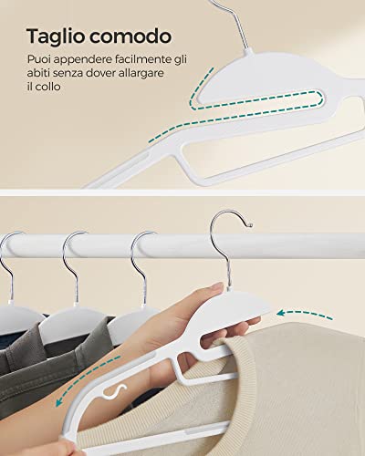 SONGMICS Grucce in Plastica Apertura per Collo Stretto 20 Pezzi - Immagine 3