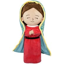 Yelakey Lady of Guadalupe Plush Mary Stuffed Doll Christ Religious Toys Savior Plush Christian Religious Figure Easter Christmas Decoration Red