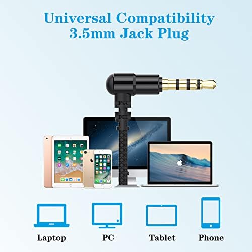 Earphones, Wired In-ear Headphones with Pure Sound and Powerful Bass, Lightweight Wired Earphones with Microphone and Volume Control, Wired Earbuds for Samsung, Android, Smartphones and 3.5mm Devices