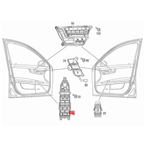 Bouton lève-vitre Benz S550 S600 réparation commande gauche W221