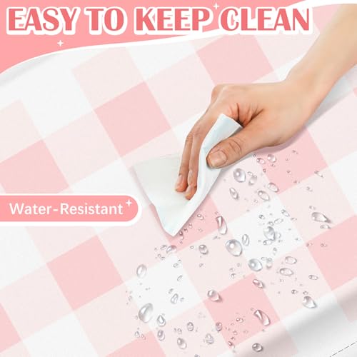 Image of Shellwei Vinyl Nap Mat Kid Preschool Daycare Sleep Mat,Light Pink White
