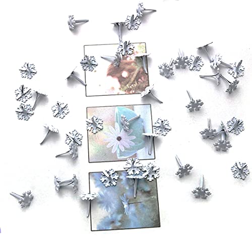 Itrolle Snowflake Brad 200Pcs Snowflakes Shape Split Pins Split Pins Paper Fasteners For Winter Cardmaking Scrapbooking Diy Art Craft Craft Pushpin #TOP3