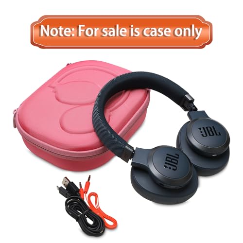 Image of LTGEM Carry Hard case for JBL Live 660NC /460NC /650BT Series and JBL Tune 500BT /570BT /510BT Series and Other Types of Headphones. (Rose Red)