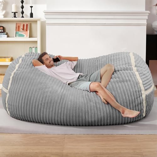 Image of 6FT Bean Bag Chair 6'Giant Bean Bag Chairs with Adults, Large Beanbag Chair