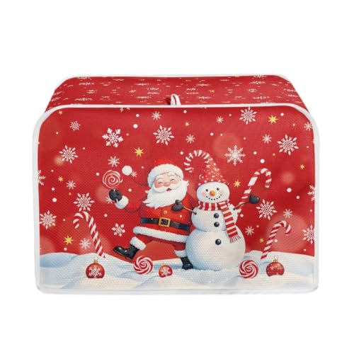 Image of Santa Claus Snowman 2 Slice Toaster Cover Christmas Decor