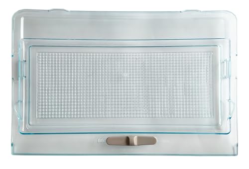 Image of SMIPLEBOL - The Best Is Here Fridge Vegetable Box Cover /Crisper Glass Lid Compatible for LG Double Door Regrigerator (Part NO: 3550JF1001), Transparent