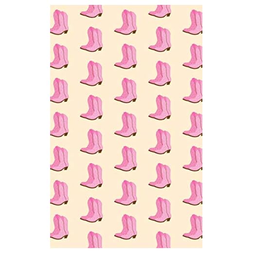 Pink Cowboy Boots Notebook: Cute Lined Composition Cowgirl Style Note Book - Country Western Themed Journal Notepad Diary - Christmas, Birthday or ... Lover or Rodeo Girl, Teen or Women - 5x8