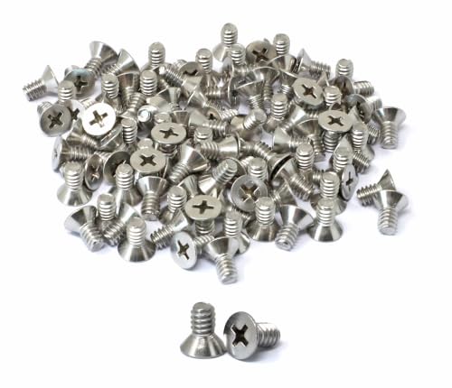 iexcell 100 Pcs #10-24 x 3/8" Stainless Steel 304 Phillips Drive Flat Head Countersunk Screws Bolts