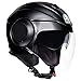 AGV Orbyt E2205 Solid Casco Moto Jet, Unisex - Adulto, Nero Opaco, L