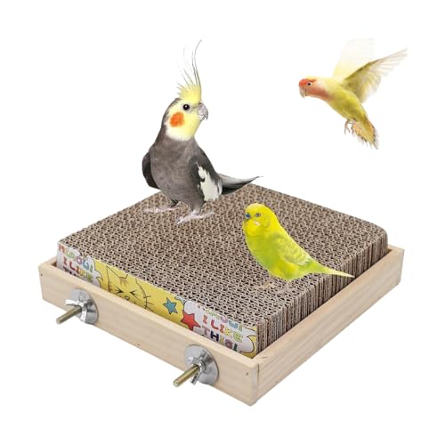Perchoir à oiseaux jouet en carton à mâcher perroquet perruche calopsitte - 2