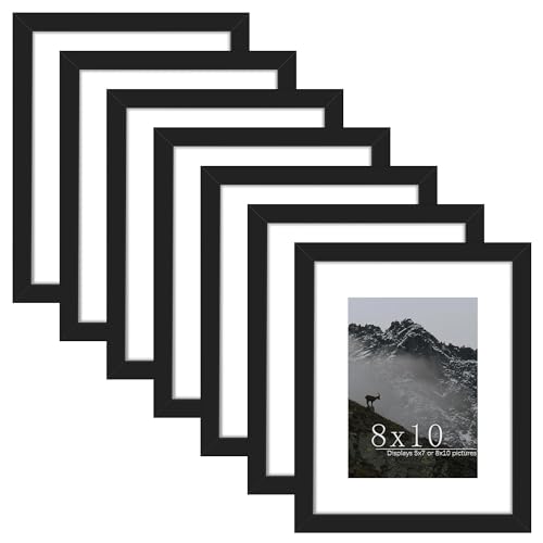 Picrit 8x10 Picture Frame Set of 7, Display 5 x