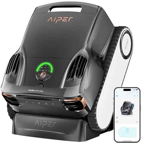 Aiper Scuba X1 Pro Max All-in-One Pool Cleaning Robot, Pool Mapping, Adaptive Path, 8500 GPH Power, TVC Engine, Superior Filtration, Smart Surface Parking, Pool Vacuum for All Inground Pools