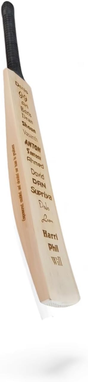 Bespoke Customized Engraved Cricket Bat, Personalized Cricket Gift, Your Text on Cricket Bat, Full Size