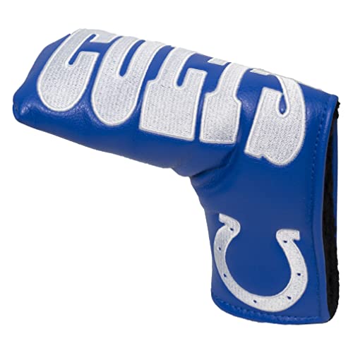 Team Golf NFL Indianapolis Colts Vintage Blade Putter Cover Golf Club Vintage Blade Putter Headcover, Form Fitting Design, Fits Scotty Cameron, Taylormade, Odyssey, Titleist, Ping, Callaway