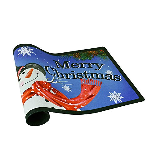 Rubber Welcome Door Mat, Decorative Indoor Outdoor Christmas Doormat Non Slip Front Door Mat, Easy To Clean Low Profile Mat For Entry Patio Garage High Traffic Areas, 17.3" X 29" (Christmas Doormat) #TOP6