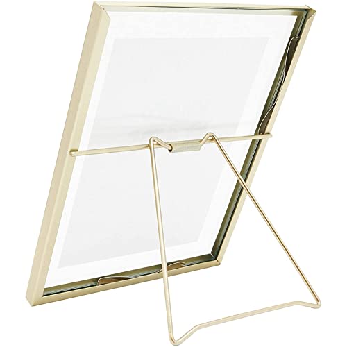 Juvale Gold Frame Floating Glass Picture Frames - 8-Pack 5x7-Inch, Gold Finish, Iron & Glass - Tabletop Home Decor & Pressed Flower Display by Juvale - Image 4