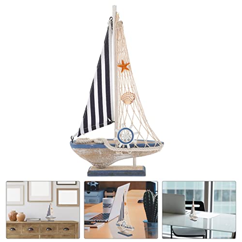 Toyvian Veleiro De Madeira Modelo Navio Veleiro De Madeira Veleiro Miniatura Decoração De Navio Deco