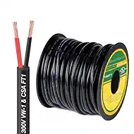 20 Gauge 2 Conductor Electrical Wire - 100FT Pure Copper Cable 300V for Automotive LED Lamp Lighting Wire