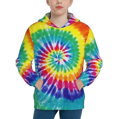 Tie Dye Boy, Girls Sports Shirt Youth Pullover Fashion Hooded Sweatshirt3