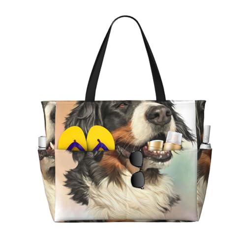 Sac à bandoulière Bouvier Bernois pour femme en toile durable avec poignées confortables
