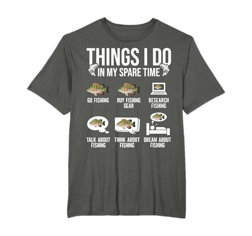 Things I Do in My Spare Time Fishing Boys Men Bass Fishing T-Shirt