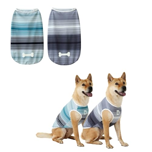Dog-and-Cat-Shirt-in-Tech-Fabric-Pet-Clothes-for-Large-Medium-and-Small-Dogs-2-Pack-of-Lightweight-Sports-t-Shirts Dog and Cat Shirt in Tech Fabric Pet Clothes for Large Medium and Small Dogs 2 Pack of Lightweight Sports t Shirts
