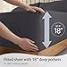 LuxClub 4 PC Sheet Set Bed Sheets Deep Pockets 18