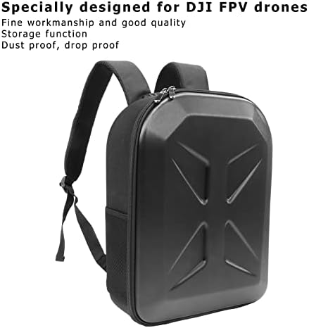 PUSOKEI Portable Hard Case for DJI FPV Combo Drone, Waterproof Shockproof Backpack Bag for DJI FPV Racing Drone,Anti-Crash with Protection(Black)