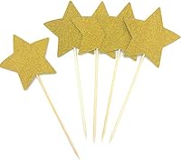 Algopix Similar Product 1 - Handmade Double Sided Gold Glitter Star