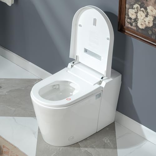 WOODBRIDGE Smart Toilet, Auto Open/Close Lid, Foot Sensor, Auto Flush, Heated Seat, Easy Installation, without Bidet,CHT002 by WOODBRIDGE - Image 4