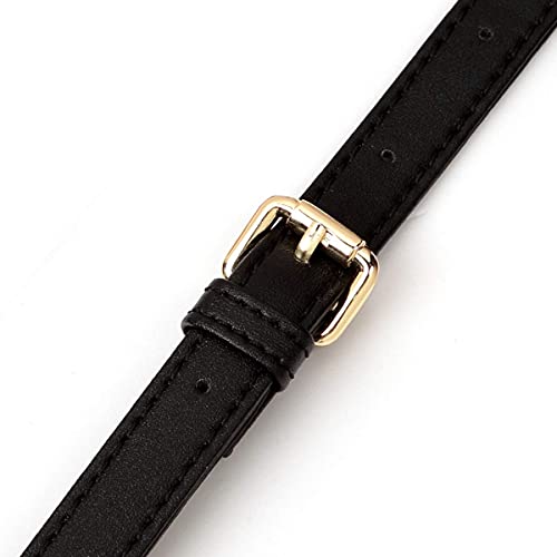 Women's Leather Adjustable Chain Strap Belt For Shoulder Bag Crossbody Bag Handbag Satchel Tote Bags Replacement 42.12-49.01 Inch (Black) #TOP4