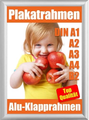 Promo-Station GmbH DIN A1 A2 A3 A4 B2 Klapprahmen Alu Klapprahmen Plakatrahmen Posterrahmen Wechselrahmen Bilderrahmen Rahmen (A2)