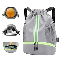 Rudmox Sportrucksack mit Schuhfach - Wasserdichte Gym- und Trainingstasche für Damen & Herren -Sportbeutel Ideal für Fußball, Basketball & den Alltag (grau)
