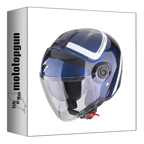 Scorpion Exo-City II Riva casque moto jet bleu pour vos trajets en ville