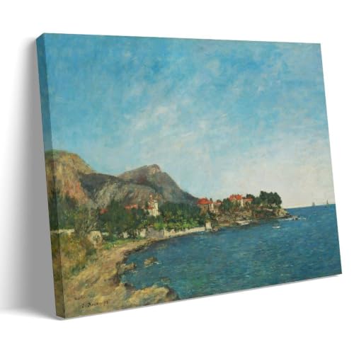 Impression sur toile Eugène Boudin Beaulieu poster marin 20x30 cm idéal pour une chambre chaleureuse