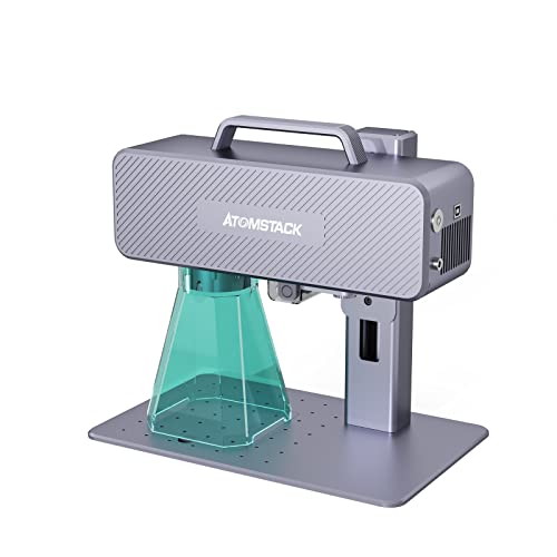 Atomstack M4 Fiber Laser Engraver, 1064Nm Cold Red Light High Accuracy Desktop And Handheld 2 In 1 Fiber Laser Marking Machine For Metal Jewelry Plastic Leather, Engraving Area 70X70Mm #TOP7