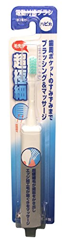 ミニマム 電動付歯ブラシ ハピカ 超極細 ホワイト 毛の硬さ:ふつう DBF-1W