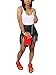 SIAEAMRG Women's Juniors Denim Shorts, High Waisted Frayed Raw Hem Tassels Short Pants Jeans (Black, XXL)