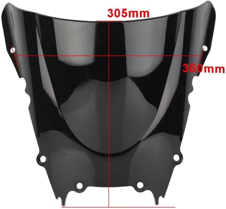 オートバイウインド オートバイ用スクリーン ダブルバブル ウィンドシールド デフレクター プロテクター ウィンドYZF R6用 60
