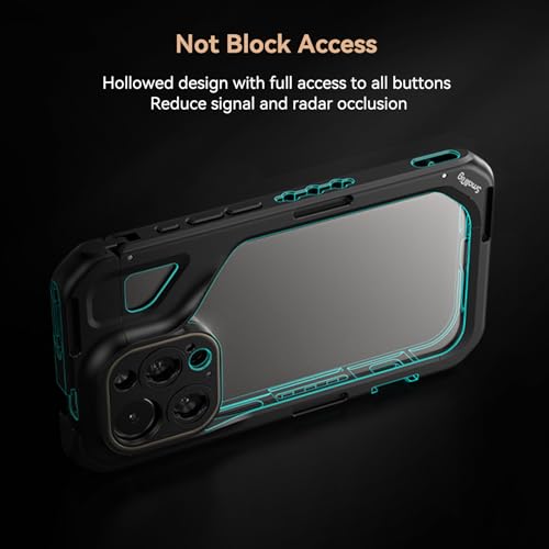 SMALLRIG Kit de gaiola de telefone portátil única para iPhone 15 Pro, kit de gaiola de vídeo móvel c