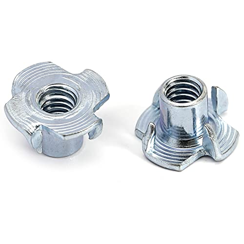 1/4-20 Threaded Inserts For Wood T Nuts 1/4-20 Bolts Fully Threaded Button Head Hex Socket Screws 1" 1-1/4" And Washers #TOP4