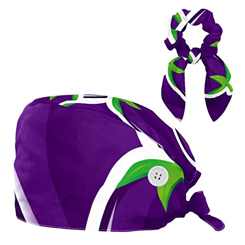 Allenada Bonnet bouffant avec élastique à cheveux, chapeau de travail avec bandeau anti-transpiration, chapeau d'infirmière, boussole, bateau, ancre, Couleur 5., taille unique