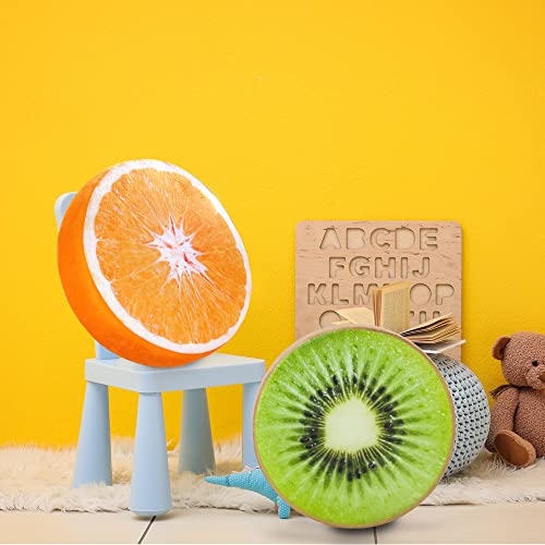 Hyseas Round Throw Pillows 14 Inch Kiwi, 3D Print Decorative Plush Funny Fruit Stuffed Cushions Toy Seat Pad For Couch, Chair, Floor, Sofa #TOP2