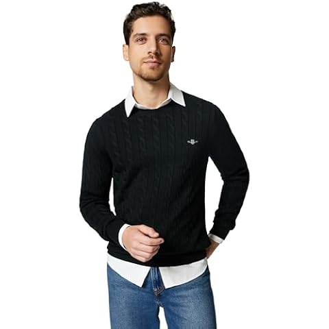 GANT Men's Cotton Cable C-Neck Pullover Cover