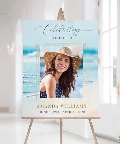 Beach Funeral Welcome Sign, Celebration of Life Welcome Sign, Memorial Sign, Funeral Memorial Sign, In Loving Memory Sign, The Life of Funeral Sign, Celebration Of Life Sign #013
