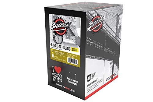 Brooklyn Beans Decaf Coffee Pods, Breakfast Blend, Compatible With K Cup Brewers Including 2.0, 40 Count #TOP2