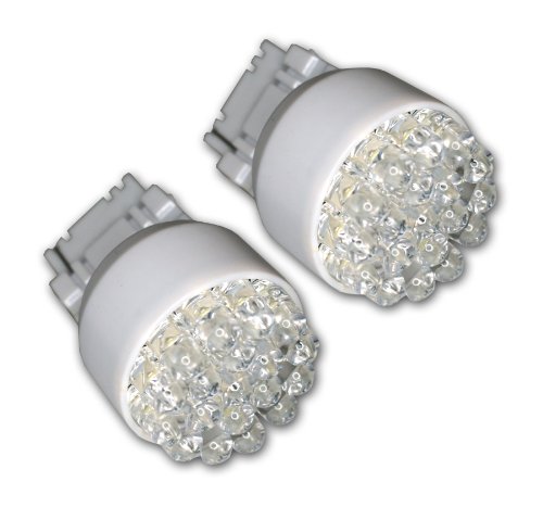 TuningPros LEDBL-3156-W19 Backup Reverse LED Light Bulbs 3156, 19 LED White 2-pc Set