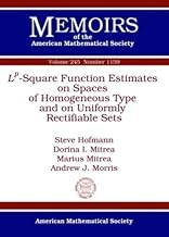 Lp-square Function Estimates on Spaces of Homogeneous Type and on Uniformly Rectifiable Sets (Memoirs of the American Mathematical Society)