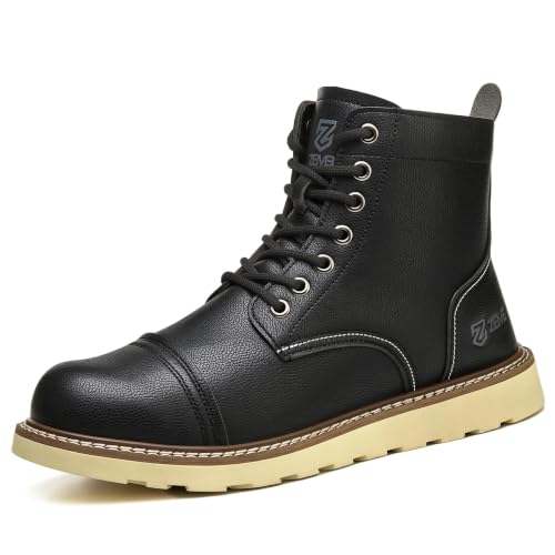 Image of Steel Toe Boots for Men, Slip Resistant for Construction Work
