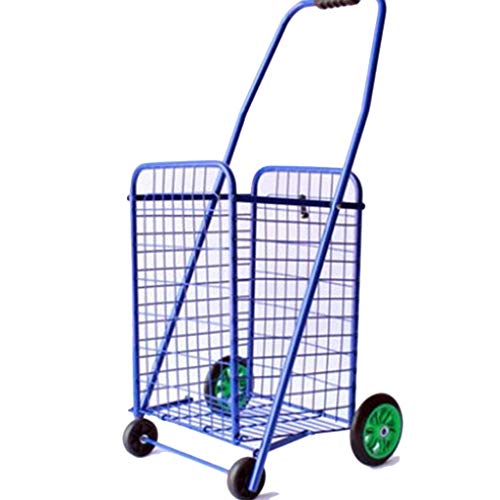 Z-SEAT Einkaufswagen Eisen Einkaufswagen Trolley Vierrad Faltbarer Mini Trolley Anhänger Trolley 32 29 88CM Einkaufswagen Cover
